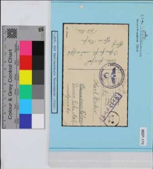 Privat-Feldpost-Ansichtskarte, Schiffsname/Landeinheit: Marineschule Wesermünde; Frankatur, Mi.-Nr.: [Keine]; Poststempel: Masch.-Stpl.: 10 4 41 12-13; Nebenstempel: 1. Abteilung Marineschule Wesermünde