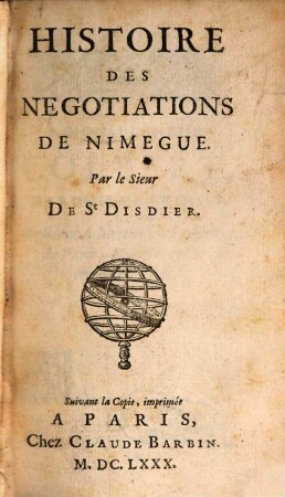 Histoire des negotiations de Nimegue