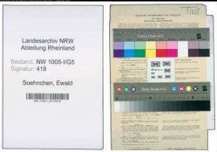 Entnazifizierung Ewald Soehnchen , geb. 25.10.1891 (Bergmann)