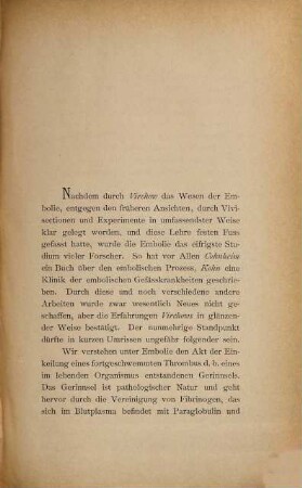 Das Fieber bei Embolie