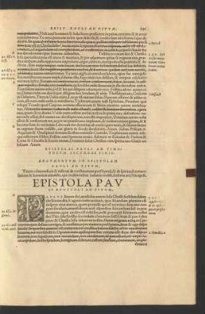 Epistola Pauli Apostoli Ad Titum.