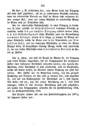 Berechnung über die Vertheilung des Düngers