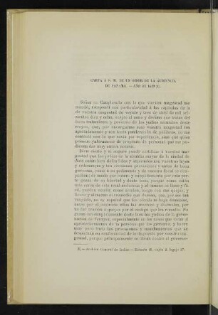 Carta á S. M. de un oidor de la audiencia de Panamá. - Año de 1619 (1).