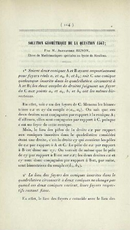 Solution géométrique de la question 1567.