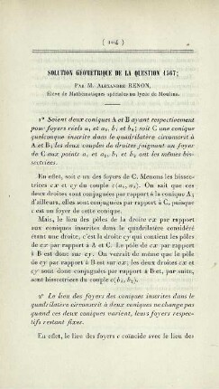 Solution géométrique de la question 1567.