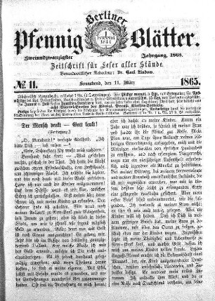 No. 11, Sonnabend, den 11. März