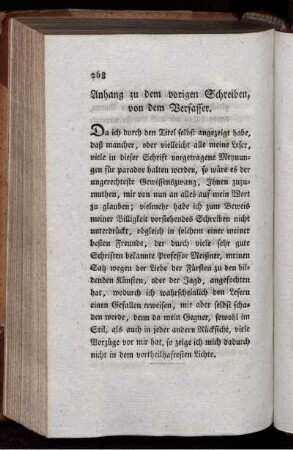 Anhang zu dem vorigen Schreiben, von dem Verfasser