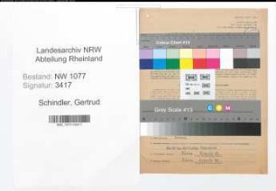 Entnazifizierung Gertrud Schindler , geb. 02.01.1907 ()