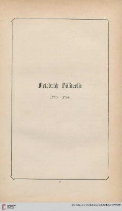 Friedrich Hölderlin. 1770-1788