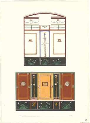 Kreuter, Franz Jakob; München ; Café Tambosi (Annast), Wandmalerei und Plafond - Wandmalerei (Details)