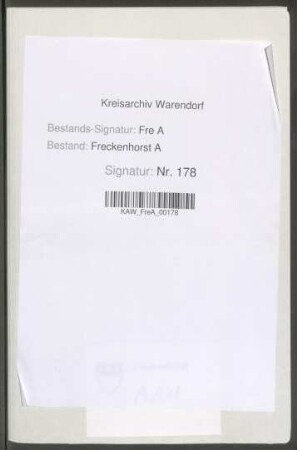 Rechnungsbelege Kirchspiel Ostenfelde