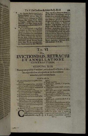 Tit. VI. De Evictionibus, Retractu Et Annullatione Contractuum.