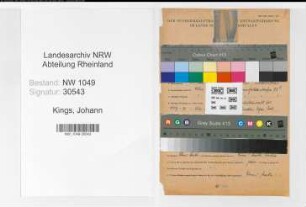 Entnazifizierung Johann Kings , geb. 14.05.1915 (Steuerinspektor)
