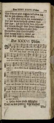 Der XXXVI. Psalm. - Der LXX. Psalm.