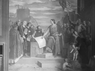 "Vaterländische Geschichtsgalerie": Herzog Heinrich der Löwe gründet München im Jahre 1157