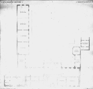 Dessau, Vorschlag für Museum, Kunsthalle, Grundriss Erdgeschoss; Entwurfszeichnung, Müller, Albin