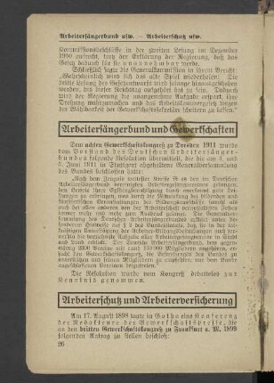 Arbeitersängerbund und Gewerkschaften