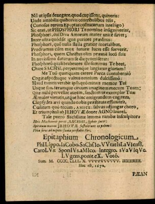 Epitaphium Chronologicum