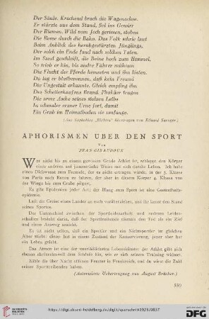 8: Aphorismen über den Sport