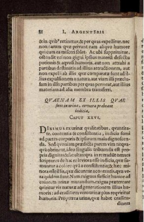 Quaenam Ex Illis Quae sunt in urina, certiora praebeant indicia. Caput XXVI.
