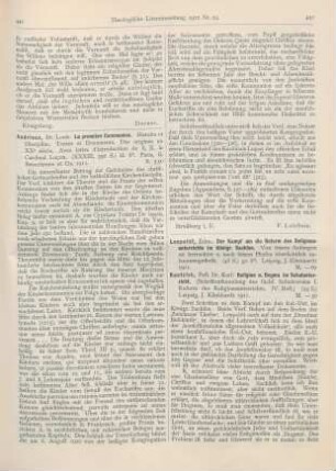 441-442 [Rezension] Andrieux, Louis, La première Communion. Histoire et Discipline. Textes et Documents. Des origines au XXe siècle