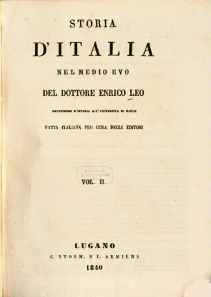 Storia d'Italia nel medio evo, 2 (1840)