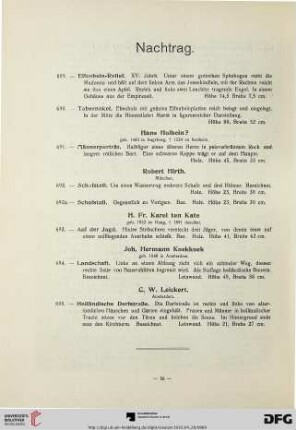 Nachtrag (Nr. 689-695)