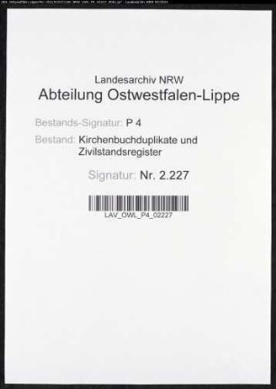 Kirchenbuchduplikat der katholischen Gemeinde Warstein, Kreis Arnsberg (GHT 1854-1874). (Gemeinde: Katholischen Gemeinde)
