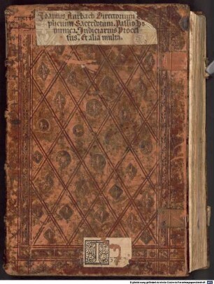 Johannis Aurbach Directorium - BSB Clm 18413