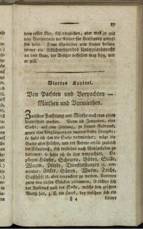 Viertes Kapitel. - Sechstes Kapitel.