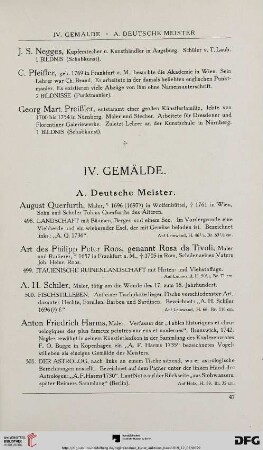 IV. Gemälde (Nr. 498-553)