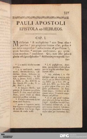 Pauli Apostoli Epistola ad Hebraeos.
