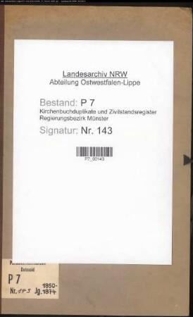 Kirchenbuchduplikate der katholischen Gemeinde in Heessen (GHT 1850-1869) mit Nordenfeldmark (GHT 1850-1869). (Gemeinde: Heesen, katholische Gemeinde und Kirchspiel)