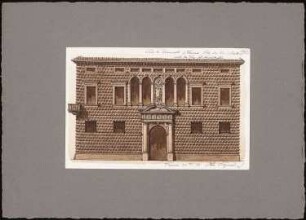 Reiseskizzen aus Italien: Verona: Palazzo dei Diamanti, Fassade zur Via Anfiteatro