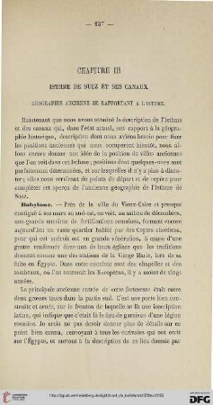 Chapitre III: Isthme de Suez et ses canaux