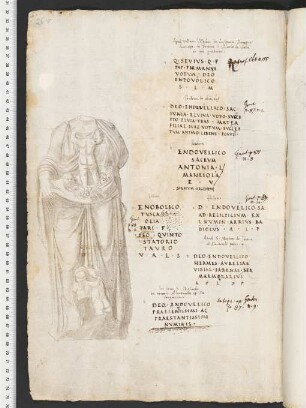 Skulpturtorso, Inschriften