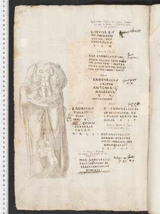 Skulpturtorso, Inschriften