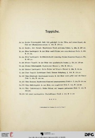 Teppiche (Nr. 381-393)
