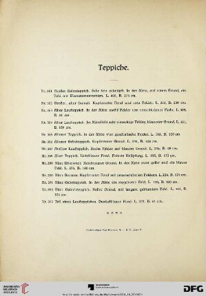 Teppiche (Nr. 381-393)