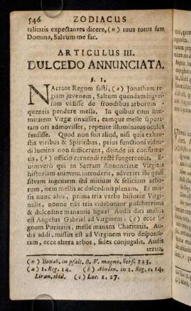 546-567, Ariculus III. Dulcedo Annunciata.