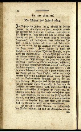 Drittes Kapitel. Die Masern des Jahres 1674.