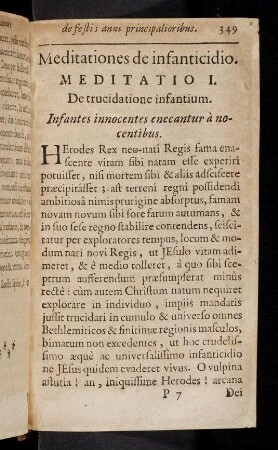 349-354, Meditationes de infanticidio