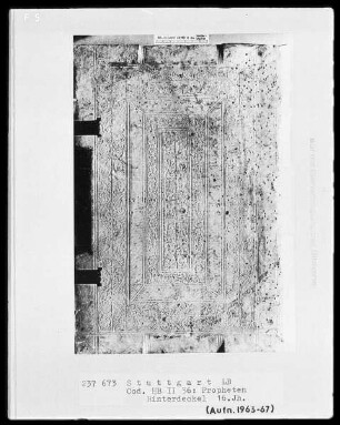 Bibliorum sacrorum pars, libri prophetarum — Holzband mit hellem, mit Rollenstempeln verziertem Lederbezug