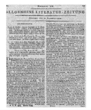 Gazette nationale, ou le moniteur universel. Jg. 1796-1800. Paris: Agasse 1796-1800