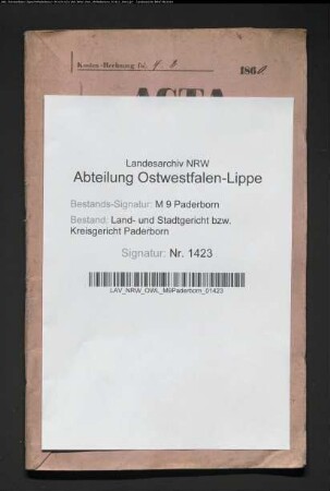 Erblasser: Scharfen, Christine, geb. Cappius: