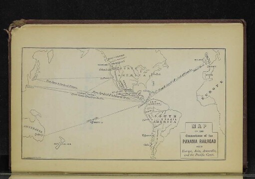 Map of the connections of the Panama Railroad.