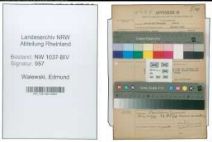 Entnazifizierung Edmund Walewski , geb. 24.10.1906 (Maurer)