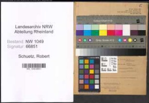 Entnazifizierung Robert Schuetz , geb. 11.07.1903 (Schneider)