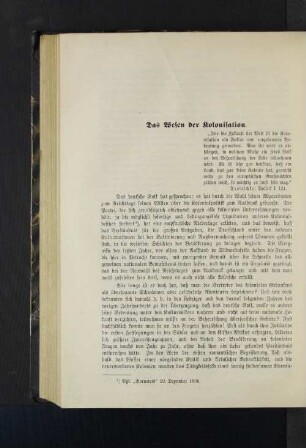 Das Wesen der Kolonisation.