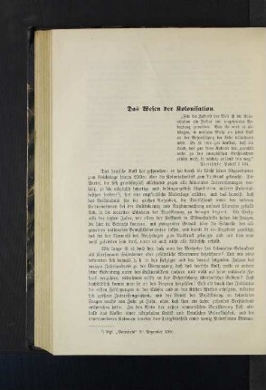 Das Wesen der Kolonisation.